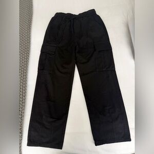 Source Unknown Black Wide Leg Cargo Pants